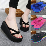 7 Colors Summer Casual Flip Flops Beach Slippers Sandals Summer Wedge Sandals Shoes