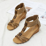 Wedge Sandals Summer Shoes Elegant Ladies Rome Sandals Brand Female Sandalias Black Wedge Heels Sandals