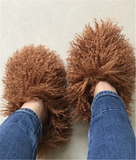 Fluffy Cotton Shoes Indoor Plush Warm Home Slippers