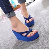 7 Colors Summer Casual Flip Flops Beach Slippers Sandals Summer Wedge Sandals Shoes