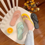 Summer Flip Flops Candy Color Girls Beach Slippers Soft PVC Ladies Flat Shoes Slip On Sandals Female Slides