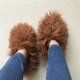 Fluffy Cotton Shoes Indoor Plush Warm Home Slippers