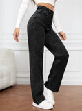 Boyfriend Cargo Wide Leg Bootcut Pants Straight Leg Denim Pants High Waisted Pants