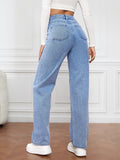 Boyfriend Cargo Wide Leg Bootcut Pants Straight Leg Denim Pants High Waisted Pants