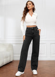 Boyfriend Cargo Wide Leg Bootcut Pants Straight Leg Denim Pants High Waisted Pants