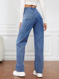 Boyfriend Cargo Wide Leg Bootcut Pants Straight Leg Denim Pants High Waisted Pants