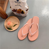 Summer Flip Flops Candy Color Girls Beach Slippers Soft PVC Ladies Flat Shoes Slip On Sandals Female Slides