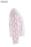 Chic Pink Party Fluffy Faux Fur Coat