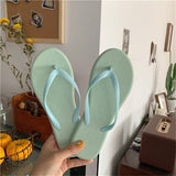 Summer Flip Flops Candy Color Girls Beach Slippers Soft PVC Ladies Flat Shoes Slip On Sandals Female Slides