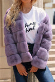 Elegant Thick Fluffy Faux Fur Coat