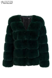 Elegant Thick Fluffy Faux Fur Coat