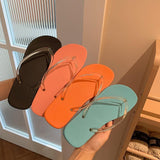 Slippers Transparent Girls Beach Flip Flops Anti-slip Summer Shoes Female Vacation Slides Girls Flat Sandals