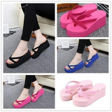 7 Colors Summer Casual Flip Flops Beach Slippers Sandals Summer Wedge Sandals Shoes