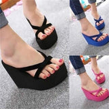 7 Colors Summer Casual Flip Flops Beach Slippers Sandals Summer Wedge Sandals Shoes