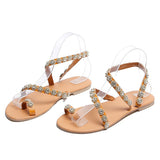 Summer Shoes Flat Heels Sandals Female Comfortable Sweet Flowers Beach Sandals