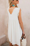 A-line Sleeveless Ruffled Mini Dress