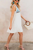 A-line Sleeveless Ruffled Mini Dress