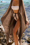 Vacation Solid Frenulum Swimwears Cover Up(3 Colors)