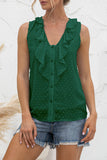 Casual Solid Split Joint V Neck Tops