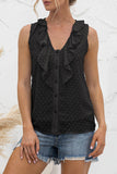 Casual Solid Split Joint V Neck Tops