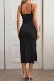 Elegant Solid With Belt Strapless Wrapped Skirt Dresses