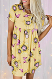 Casual Street Floral Patchwork O Neck Dresses(8 Colors)