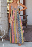 Fashion Print Spaghetti Strap Straight Dresses