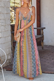 Fashion Print Spaghetti Strap Straight Dresses