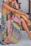 Fashion Print Spaghetti Strap Straight Dresses