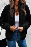 Fashion Plaid Striped Zipper Mandarin Collar Outerwear