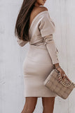 Sweet Elegant Solid Frenulum With Belt V Neck A Line Dresses