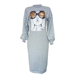 Bubble Sleeve Beaded Sequin Dress
