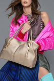 Solid color large capacity handbag