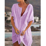 XS-8XL Plus Size Swimsuit Cover-up Beach Dress