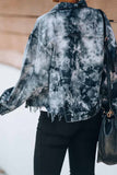 Loose Denim Fringed Jacket Tops