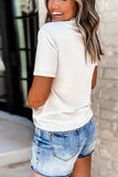 Pure Color Loose Pile Pile Tie Mask Tops