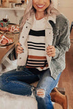 Corduroy Lamb Panel Coat Tops
