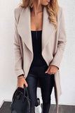 Lapel Solid Color Coat(3 Colors)