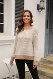 Azusa Spot Knitted Sweater - Khaki