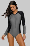 One-piece Swimsuit Swimwear Surfing Top Biking Shirt Plus Size