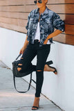 Loose Denim Fringed Jacket Tops