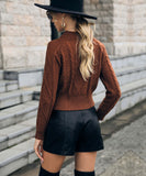 Rossi Cable Knit Top - Chocolate