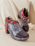 Abstract Leather Low Ankle Bootie Ledshopy.com
