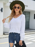 Ariana Pop Pom Knit Sweater - White Ledshopy.com