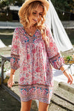 Aurina Boho Dress - Pink Ledshopy.com