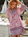 Aurina Boho Dress - Pink Ledshopy.com