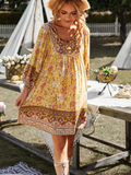 Aurina Boho Dress - Yellow Ledshopy.com