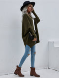 Batwing-Sleeve Open Knit Cardigan - Olive Ledshopy.com