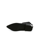 Black Back-Zip Leather Ankle Boot Ledshopy.com