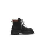 Black Leather Combat Boot Ledshopy.com